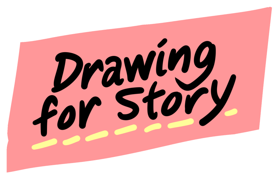 Experience Illustration logo with the words Drawing for Story inside