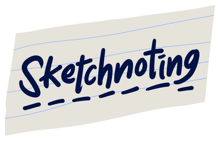 Experience Illustration logo with the word Sketchnoting inside